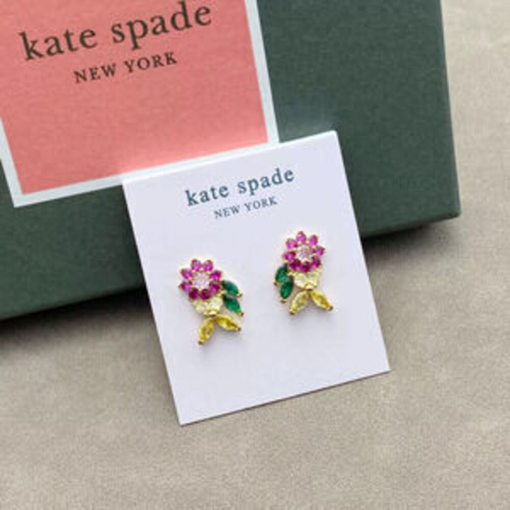 kate spade Colorful Zircon Flower Stud Earrings